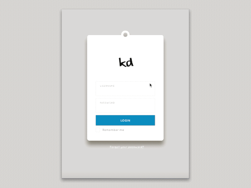 Login design made with Sketch App and Principle App